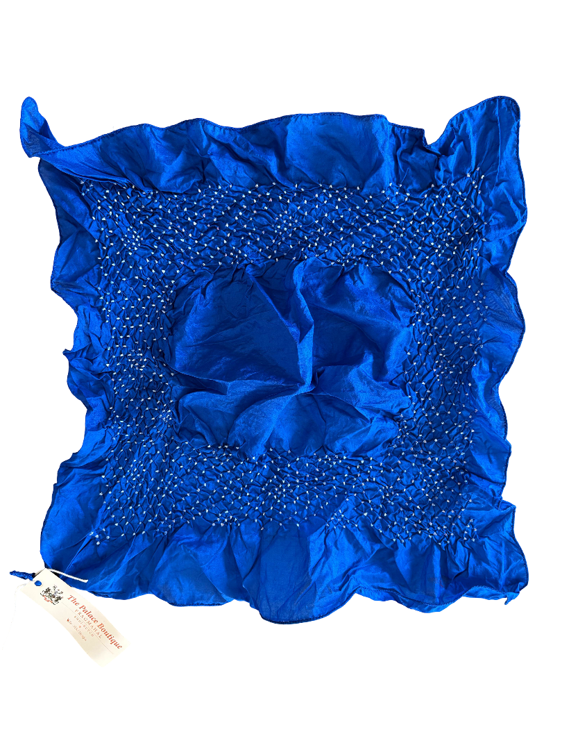 SILK BLUE POCKET SQUARE
